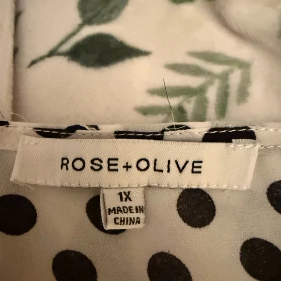 Rose & Olive Black and White Polka Dot Top - Picture 3 of 3